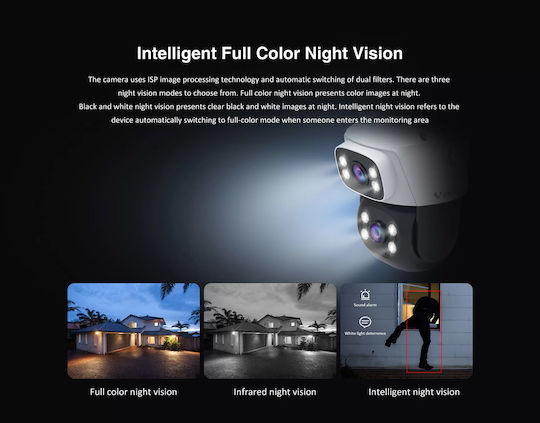 Vstarcam CS622DR IP Двойна IP Камера за Видеонаблюдение Wi-Fi 3+3MP Водоустойчива с Двупосочна Комуникация и 4mm Обектив