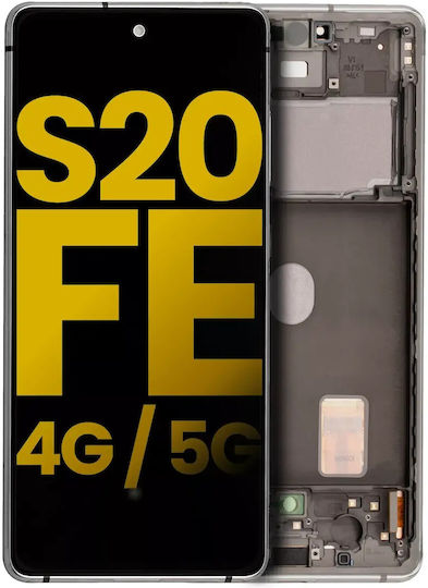 Οθόνη OLED Assembly με Μηχανισμό Αφής και Πλαίσιο για Samsung Galaxy S20 Fe 4g / 5g (Λευκό)