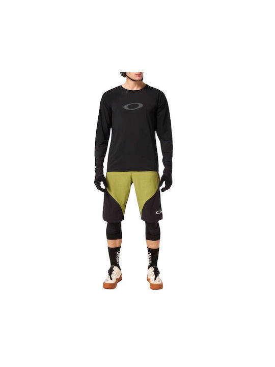 Oakley Tricou De Ciclism Mânecă Lungă Pentru Bărbați Negru