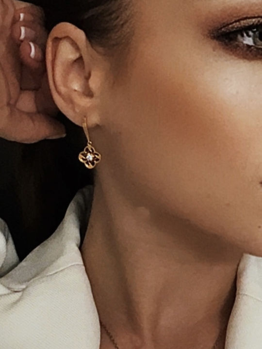 Gold Earrings 14K – Dangle 3.17 Grams