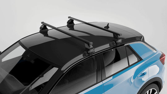 Menabo Komplettes Dachträger-Set Omega M 112 Cm Schwarze Alfa Romeo 156 SportWagon 5 Türen 2000>2005-2 Stück 10690 Mb+12670 Mb Mp.ar.12670/mb-omg-5