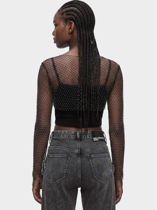 Γυναικείο Crop Top με Τιράντες Black