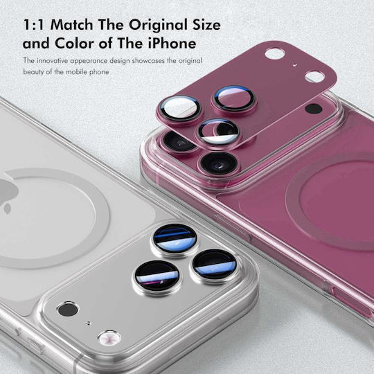 Iphone 18 Pro Enkay Anti-reflection Camera Lens Frosted Armor Aluminium Alloy Tempered Glass Film Light Blue