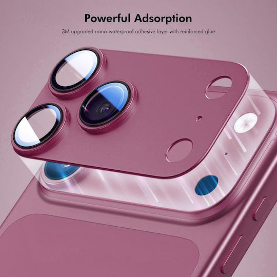 Iphone 18 Pro Max Enkay Anti-reflection Camera Lens Frosted Armor Aluminium Alloy Tempered Glass Film Light Blue