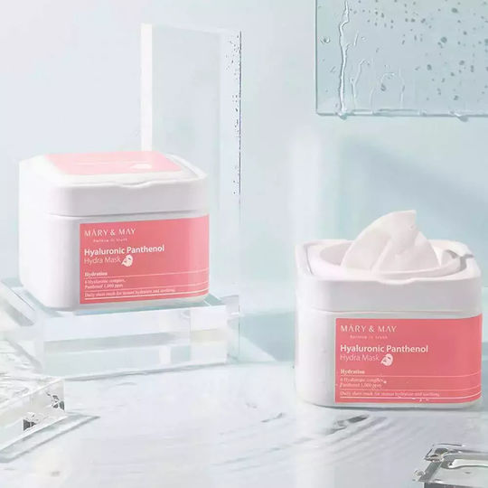 Mary&may Hyaluronic Panthenol Hydra Μάσκα Προσώπου 30τμχ