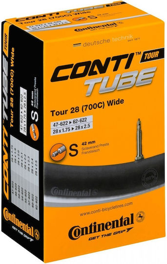Continental Cameră Lată Tour 28 47/62-622 28x1.75-2.5 S42