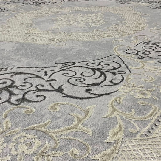 Asmara Χαλί Ορθογώνιο με Κρόσια Γκρι 150x230cm