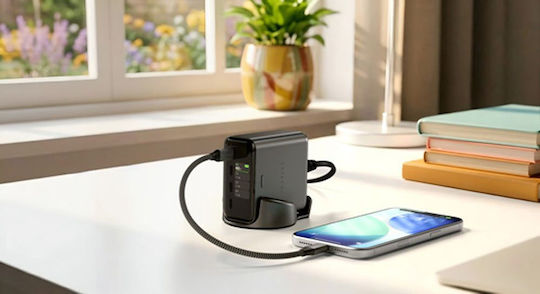 Satechi GaN Charging Station with 4 USB-C Ports 140W Power Delivery in Black (Chargeview)