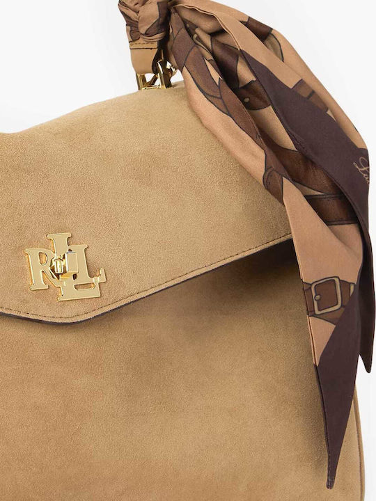 Leather Women's Shoulder Bag Suede Beige