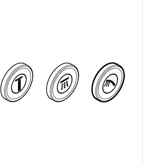Grohe 14079xh0 Smartcontrol Trim Set 3 Covers Abs Black