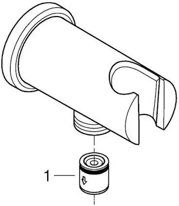 Grohe 26658gn0 Rainshower Shower Outlet Elbow 1/2" X 1/2" Hand Shower Holder Matte Gold