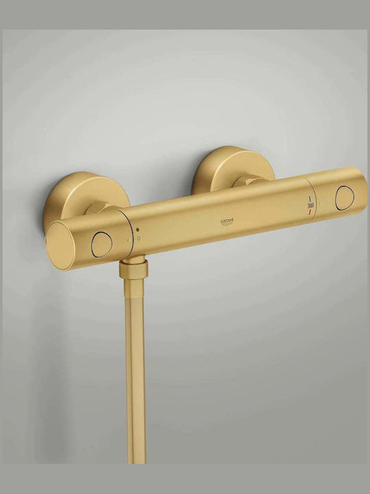 Grohe 800 Αναμεικτική Μπαταρία Ντουζιέρας Θερμοστατική Χρυσή Grohe 800 Αναμεικτική Μπαταρία Ντουζιέρας Θερμοστατική Χρυσή