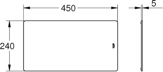 Grohe Suprafață de Tăiere din Sticlă Transparentă 45x24cm