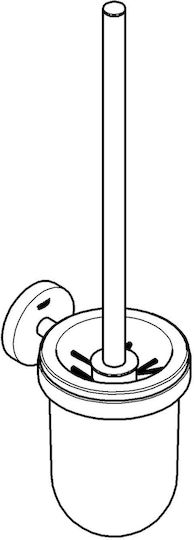 Grohe Grey Metallic Bathroom Toilet Brush