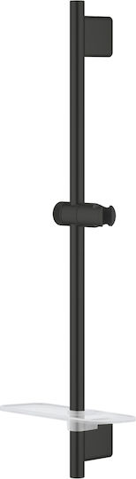 Grohe 266022430 Feste Duschstange 630 Mm 78 Mm Universal Verstellbare Wandhalterung für Handbrause ABS-Duschstange Schwarz