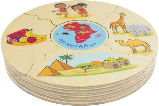Ξύλινο Παιδικό Puzzle Humanico Continents 30pcs Beleduc