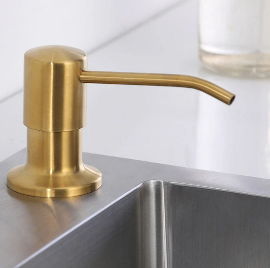 Sink Built-in Kitchen Dispenser in Gold Stainless Steel 350ml