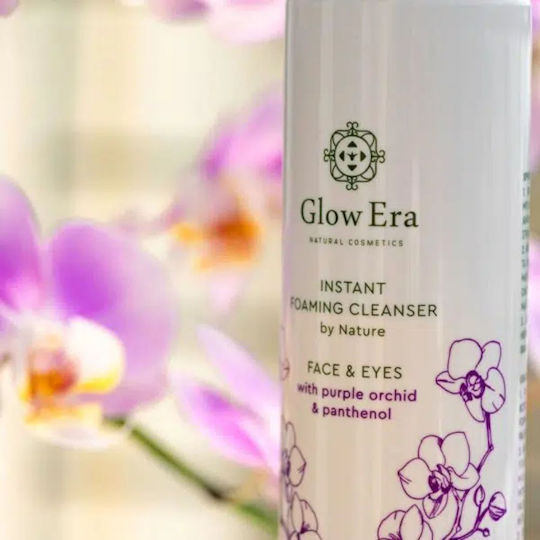 Почистваща пяна Glow Era - Лице и очи с лилава орхидея (150 мл)