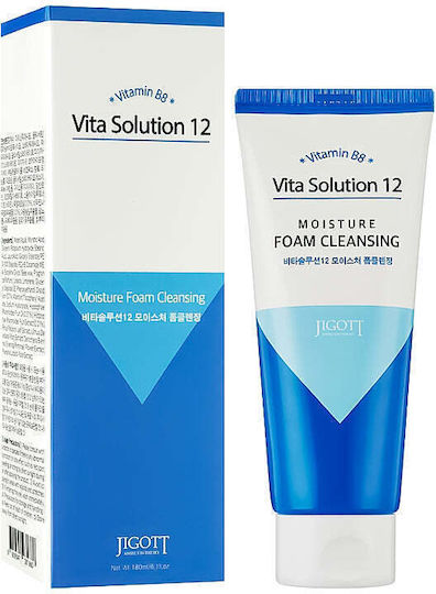 Jigott Vita Solution 12 Facial Cleansing Foam with Moisturizing & Brightening Action 180ml