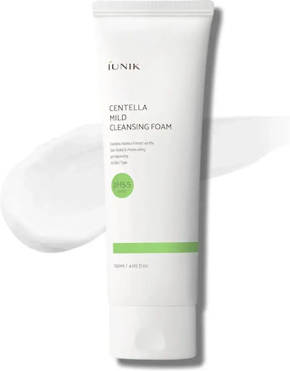 iUNIK Spumă Demachiantă Facială Centella Mild pentru Controlul Sebumului și Acțiune Calmanta 120ml