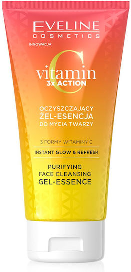 Eveline C Vitamin 3x Action Facial Cleansing Gel with Moisturizing & Brightening Action 150ml