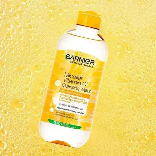 Garnier Skin Active Vitamin C Micellar Wasser Make-up-Entferner für Gesicht und Augen mit feuchtigkeitsspendender Wirkung 400ml