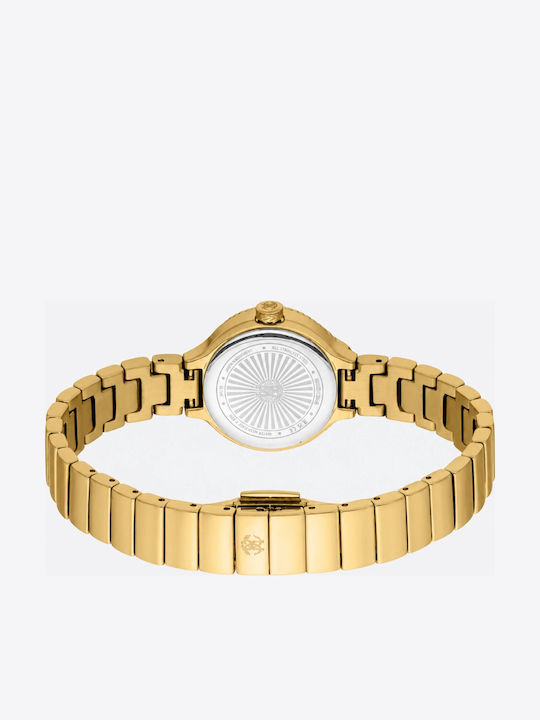 24mm Women's Battery-Powered Watch with Gold Stainless Steel Bracelet