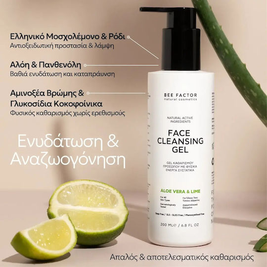 Bee Factor Flax Gel Für Gesichtsreinigung Für Kontrolle Der Fettigkeit & Aufhellung 200ml