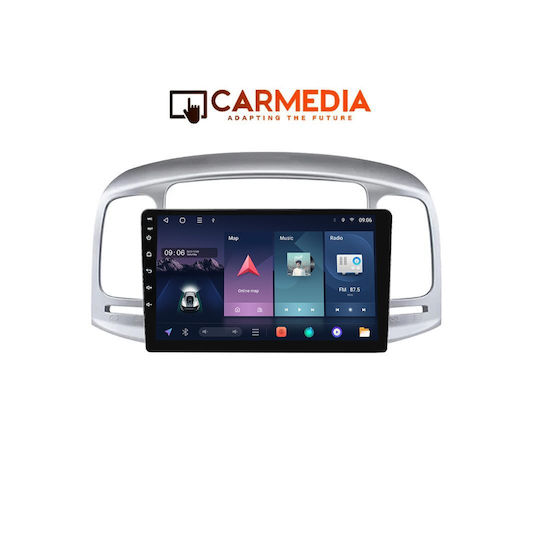 Carmedia Auto-Audiosystem für Hyundai Accent 2005-2012 mit Touchscreen 9" Bluetooth USB Wi-Fi GPS Apple CarPlay Android Auto