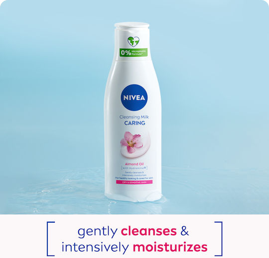 Nivea Caring Almond Γαλάκτωμα Καθαρισμού Προσώπου 200ml