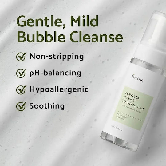 iUNIK Centella Gesichtsreiniger Schaumstoff Für Kontrolle der Fettigkeit & Feuchtigkeitsspendende Wirkung 150ml