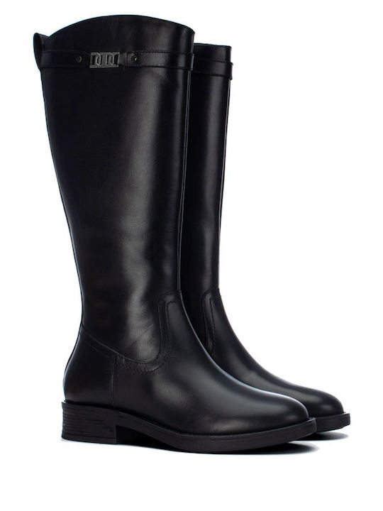 Black Leather Women's Boots