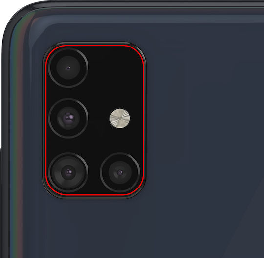 Clappio Rear Camera Lens Samsung Galaxy A51 Black