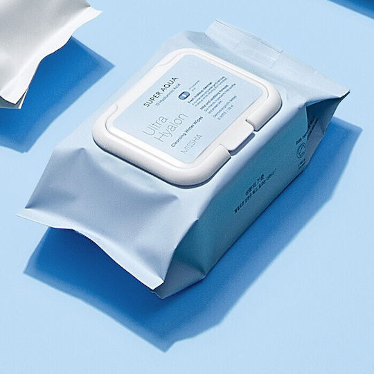 Missha Super Aqua Gesichtsreiniger Tücher Für Gesicht Und Augen Mit Feuchtigkeitsspendender Und Antioxidativer Wirkung 30 Stück
