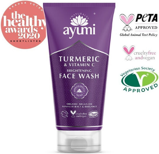 Ayumi Turmeric & Bergamot Face Cleansing Cream for Brightening & Antioxidant Action 150ml