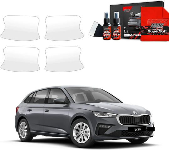 Grizzglass Protective Film Under the Door Handles Bodyshield Skoda Scala 2023-2025 4 in 1
