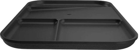 Spigen Ld403 Ahp10136 Organizer Tray with Four Compartments and Phone Holder, Non-Slip Polyurethane Base, Black