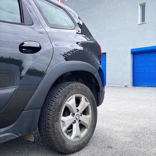 Carner Protective Film for Car Tires Side Wheel Arch & Door Trim for Dacia Duster 2018-2021 14pcs Black