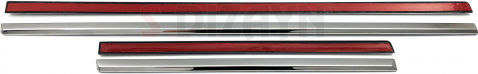 S-dizayn Protections for Car Doors Side Door Protective Trim Steel & Plastic Chrome 8pcs 8pcs Silver