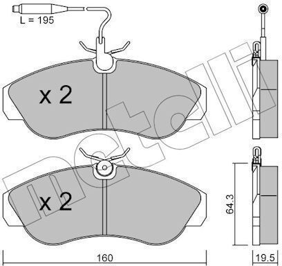 Plăcuțe Frână Față Citroen Jumper 94-02 Ducato 93-02 Boxer 94-02 2 1173-4377
