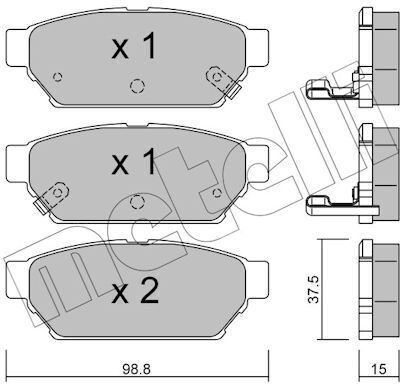 Bremsbelag Οπις Mitsubishi Carisma Da 95->99 Colt Iv 92->96 1155-4377