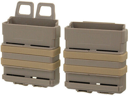 Fma Polymer Molle 7.62 Mm Magazine Pouches 2 Pieces Dark Earth Magazine Pouches