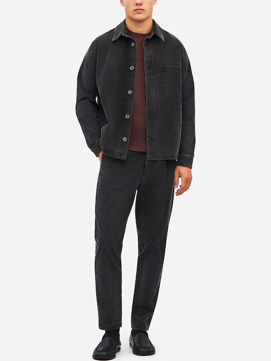 Тясна Кройка Overshirt с Дълъг Ръкав Vintage Black