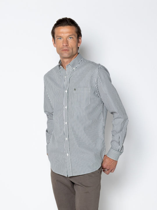Acorn Long Sleeve Striped Shirt in Regular Fit Acorn