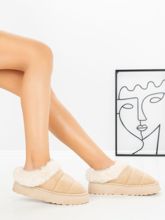 Damen Clogs Beige