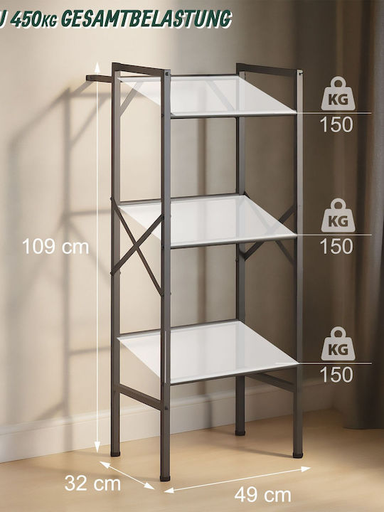 Relaxdays Free Standing Black Metal Wine Rack