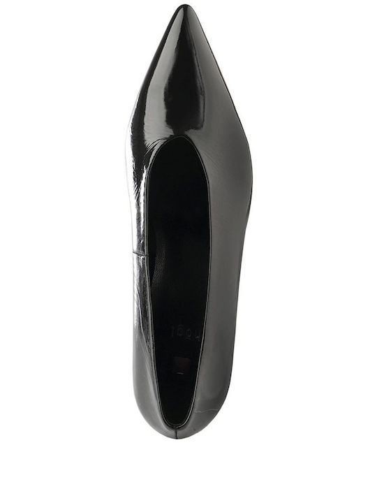 Schwarze Pumps aus Lackleder mit Mittelhohem Absatz