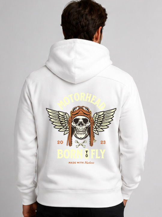 Notis Brand Ανδρικό Hoodie Λευκό 0445