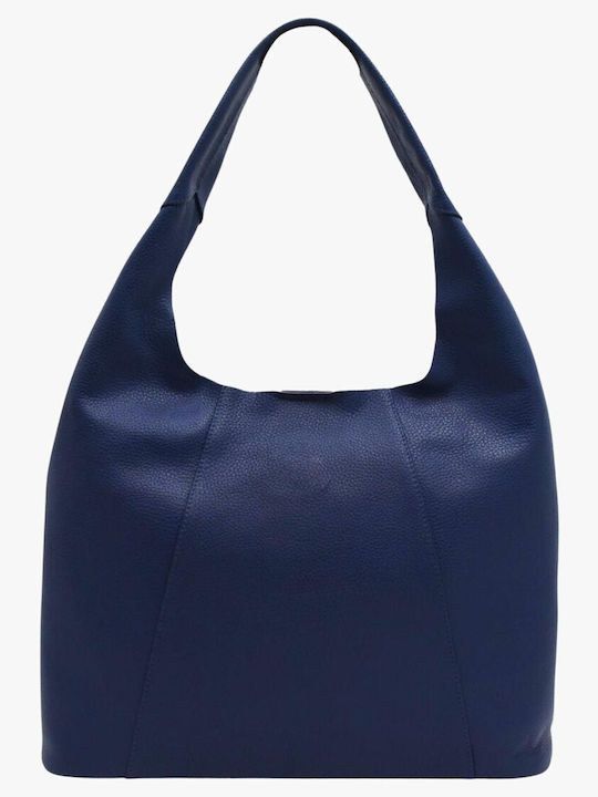Alkioni Blue Leather Women's Shoulder Bag