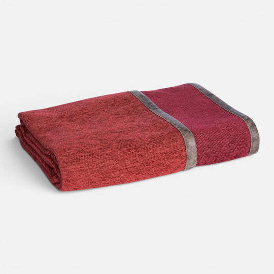 Nef-Nef Homeware Tanger 2-Seater Sofa Throw W180xL250cm Burgundy/Paprika